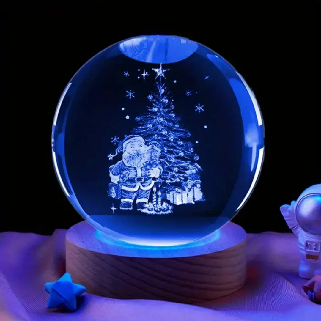 1pc 3D Dolphin Moon Crystal Ball, Birthday Gift To Wife Friend 3D Laser Etched Marine Animal Indoor Statue Lamp Decoration