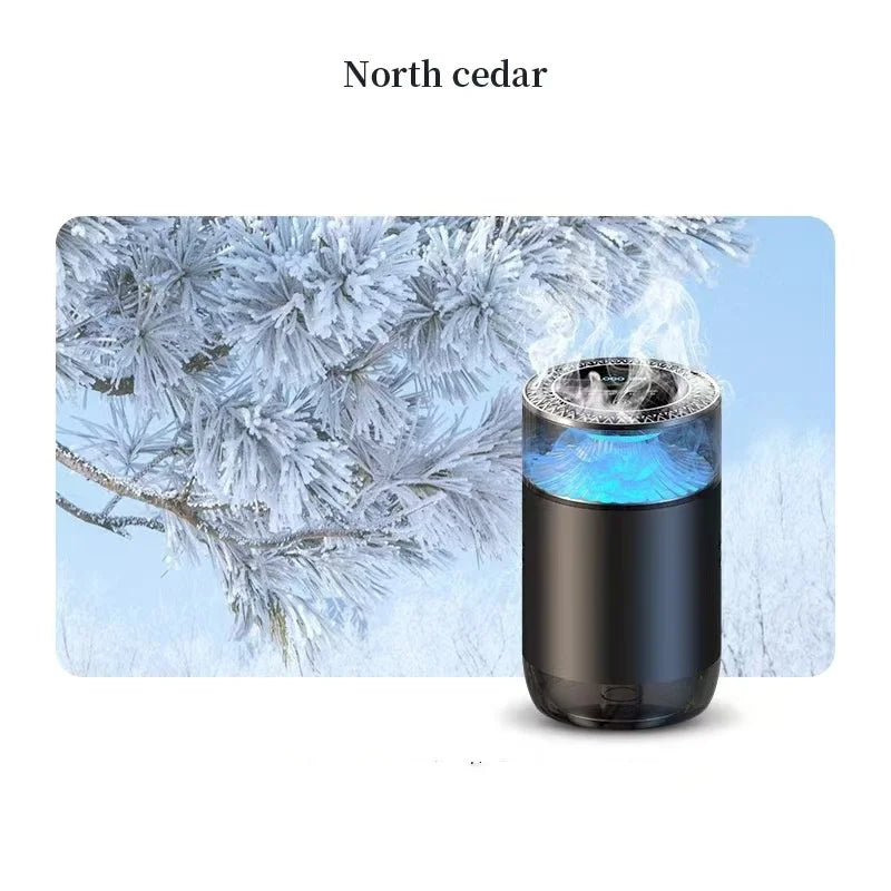 New Smart Car Air Freshener Rechargeable Car Aroma Diffuser Cloud Mist with Sound Pickup Lamp RGB Light for Automotive Interior
