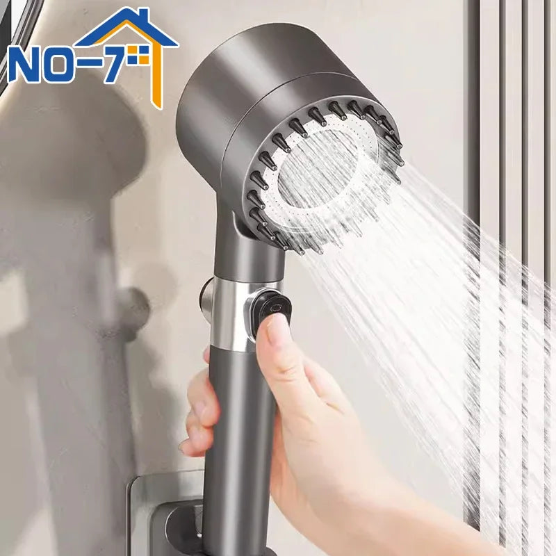 6-in-1 High Pressure Shower Head - Front View