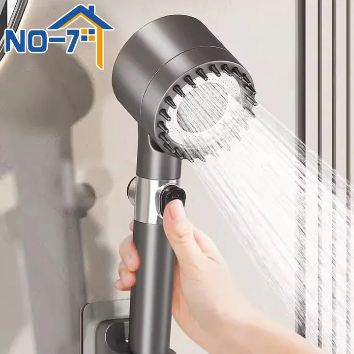 6-in-1 High Pressure Shower Head - Front View