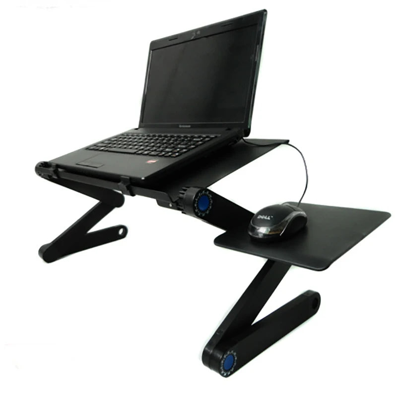Adjustable Laptop Desk Stand Portable Aluminum Ergonomic Lapdesk ForSofa PC Notebook Table Desk Stand With Mouse Pad Punk