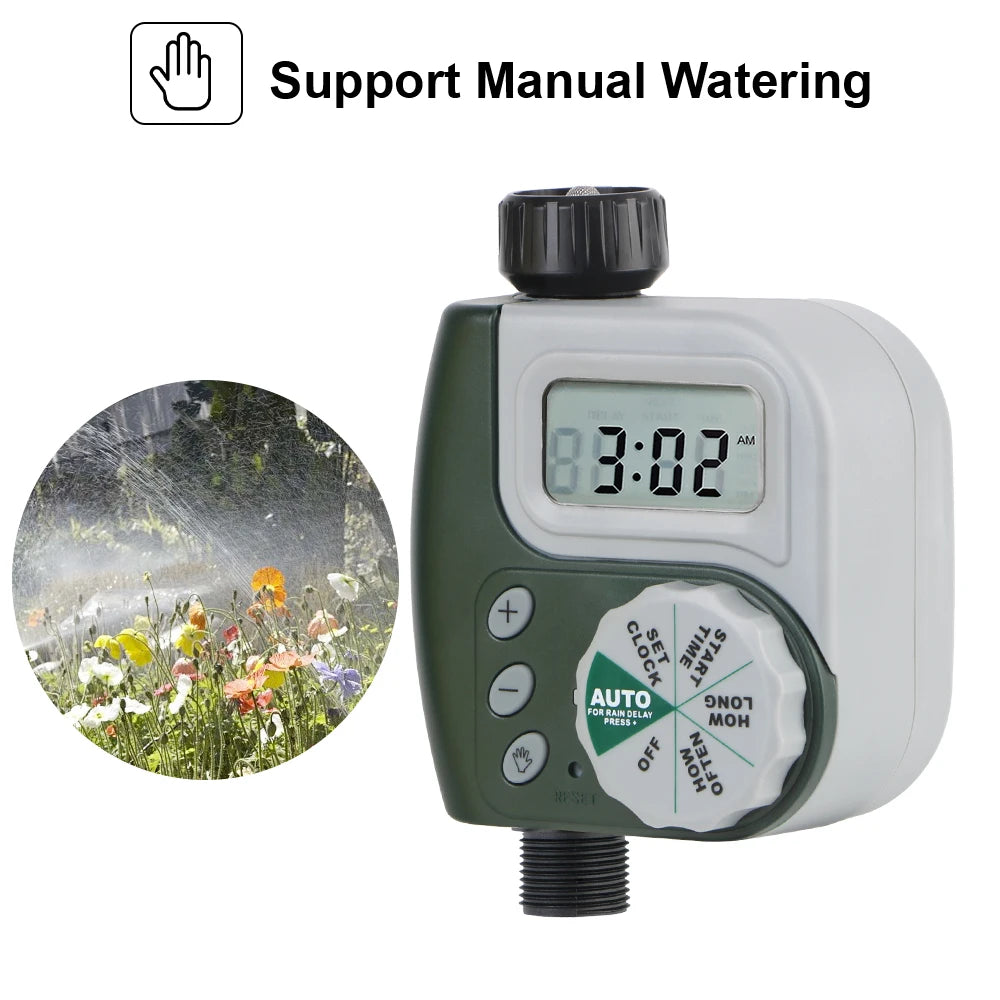 Multiple Program Digital Clock Irrigation Timer Intelligent Dial Controller Automatic Garden Watering Timer LCD Screen