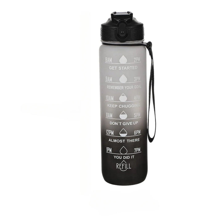 1000ml Leak Proof Water Bottles with Times to Drink and Straw Motivational Drinking Sports Water Bottle for Fitness Gym Outdoor