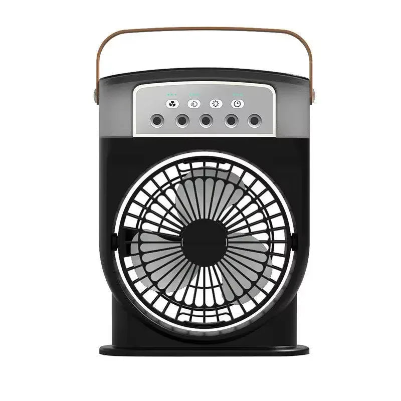 Portable Air Conditioner Fan 5-Hole Spray Air Cooing Mini Electric Fan HumidifierTable Fan For Home Air Cooler LED Night Lights