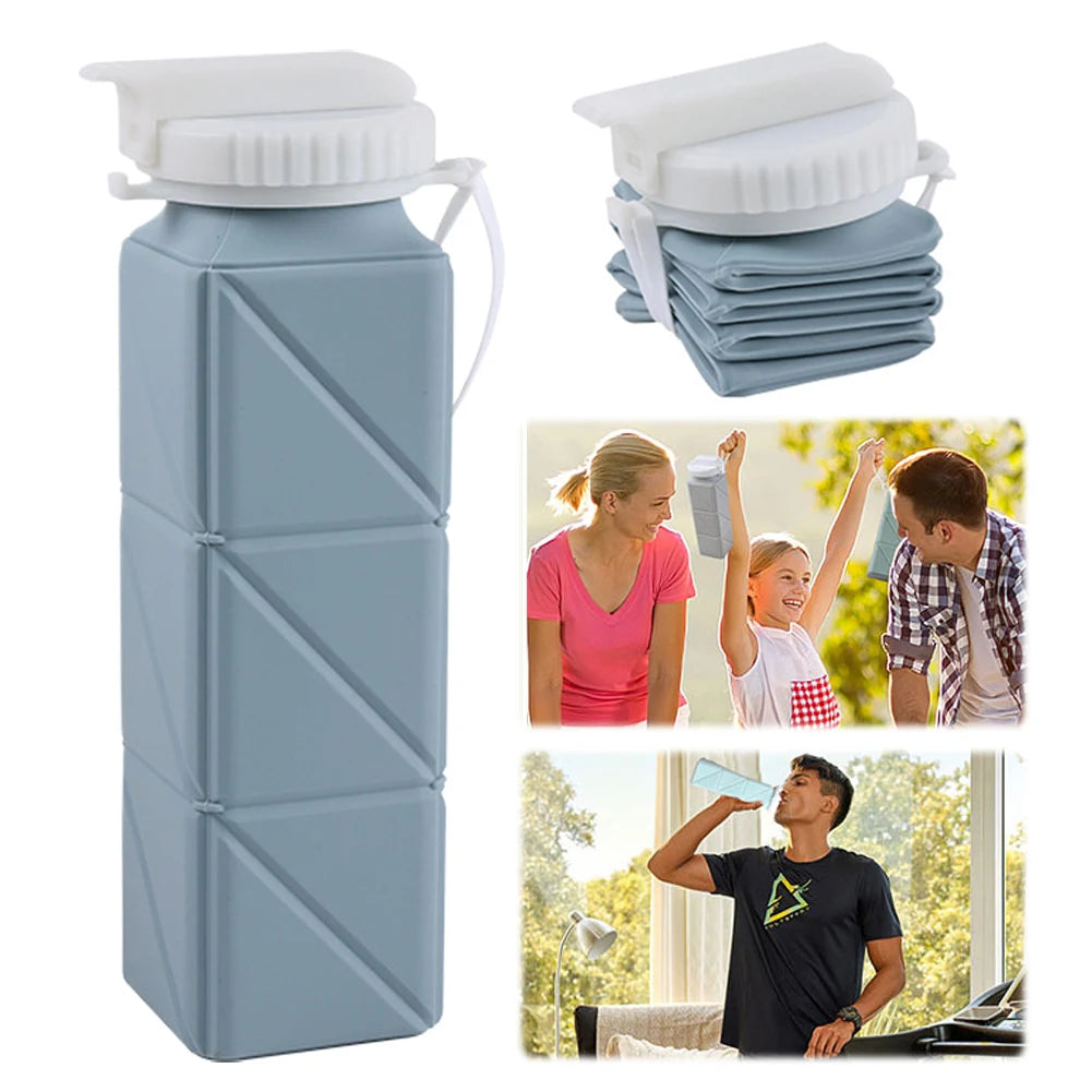 portable collapsible water bottle for hiking.