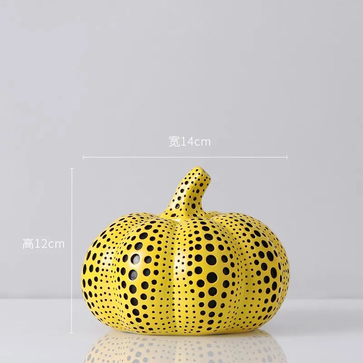 stylish blue pumpkin resin figure