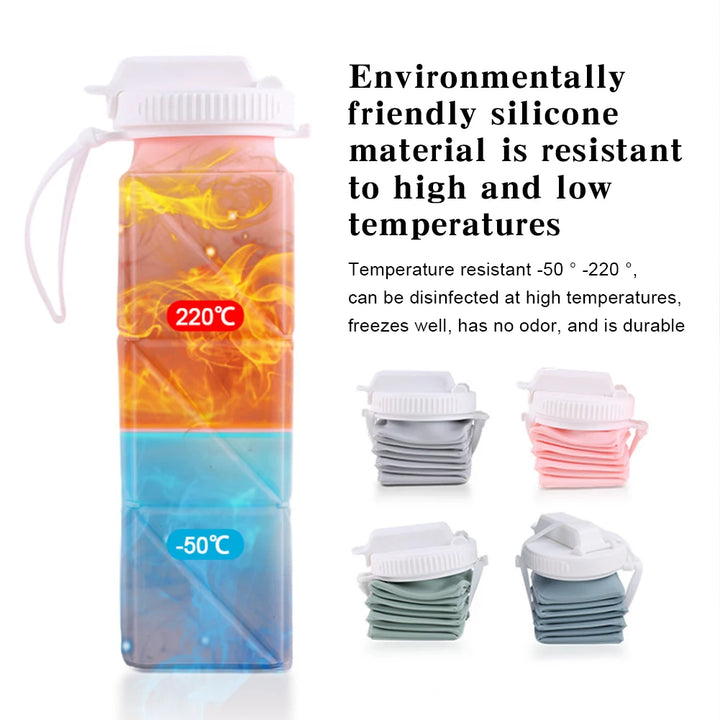 portable collapsible water bottle for hiking.