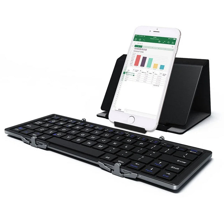 Bow Wireless Folding Keyboard Touchpad Numeric Pad Rechargeable Foldable Bluetooth Keyboard Tablet Ipad Convenient Keyboard