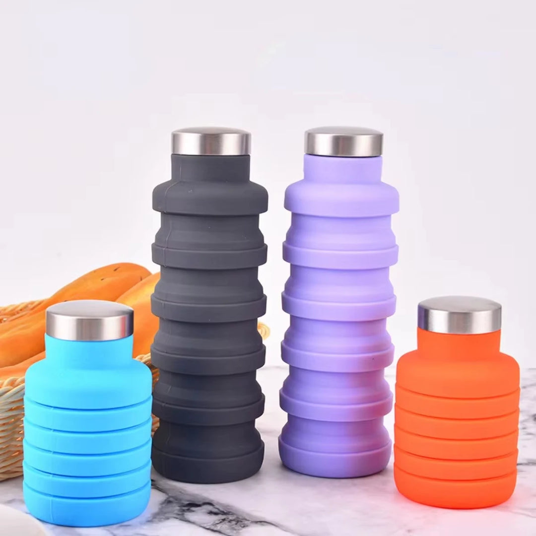 collapsible silicone water bottle for travel USA.