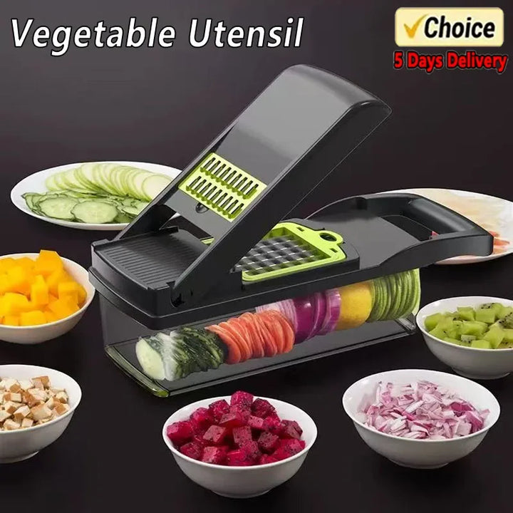 Vegetable cutting artifact multi-functional carrot diced potato shredder grater kitchen household anti-cut hand wipe slice