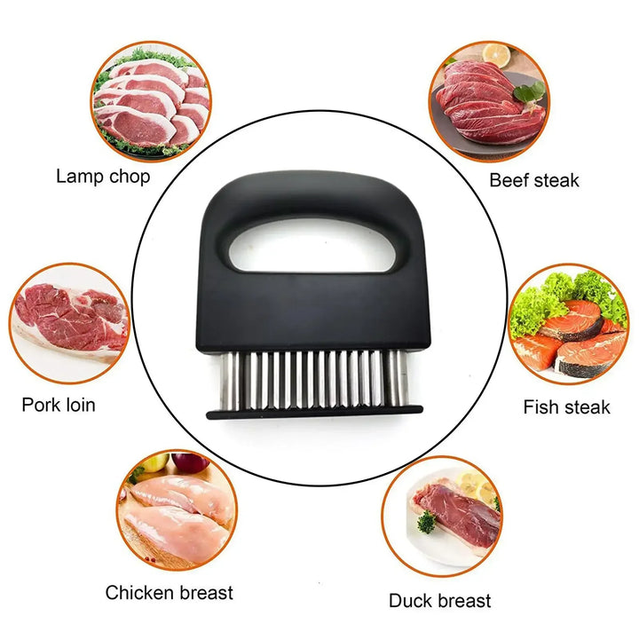 Meat Tenderizer 48 Steel Needles Meat Tenderizer Steak Softener Pounder Kitchen Cooking Tools Hammer Gadgets L8O3