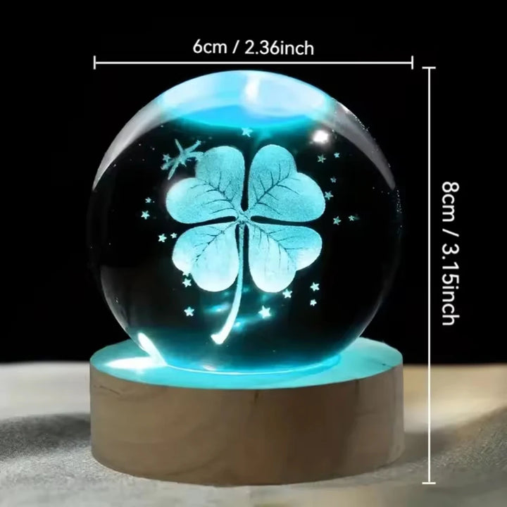 1pc 3D Dolphin Moon Crystal Ball, Birthday Gift To Wife Friend 3D Laser Etched Marine Animal Indoor Statue Lamp Decoration