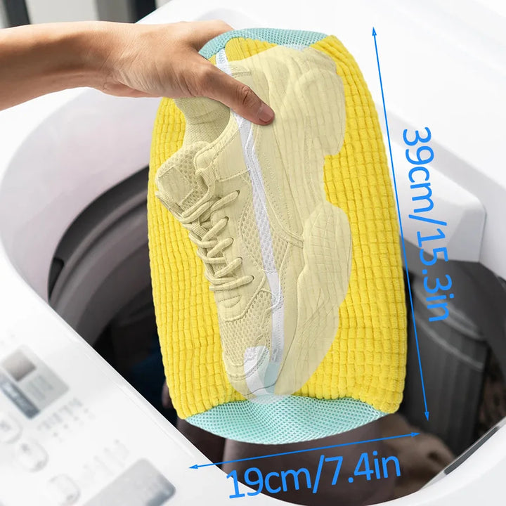 shoe laundry bag with zipper for washing sneakers