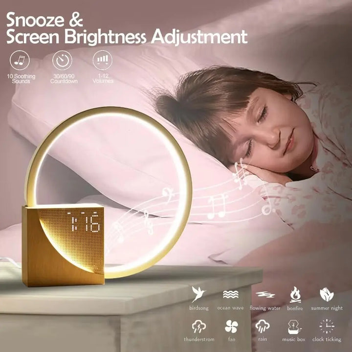 rechargeable touch night light on bedside table