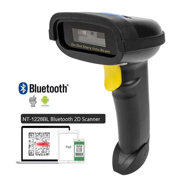 NETUM L5 Wired 2D Barcode Scanner  and NT-1228BL Wireless Bluetooth 2D QR PDF417 Bar Code Reader for POS  Inventory