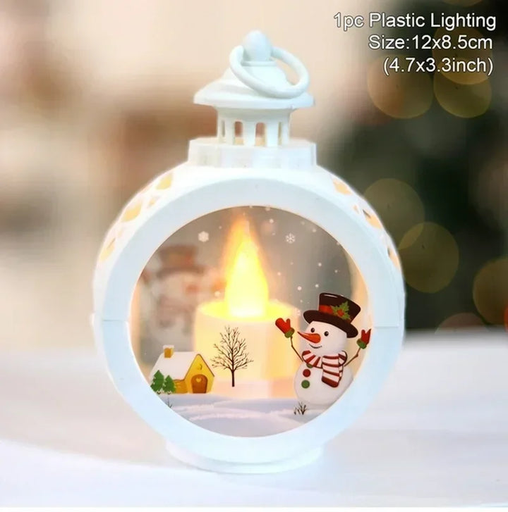 "holiday decoration snow globe lantern gift usa"