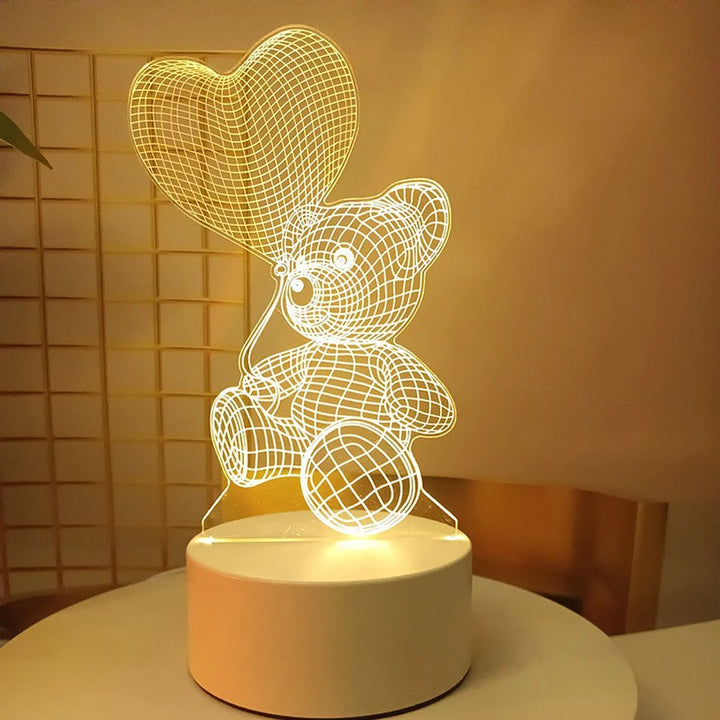 3D Lamp Acrylic USB LED Night Lights Neon Sign Lamp Xmas Christmas Decorations for Home Bedroom Birthday Decor Wedding Gifts