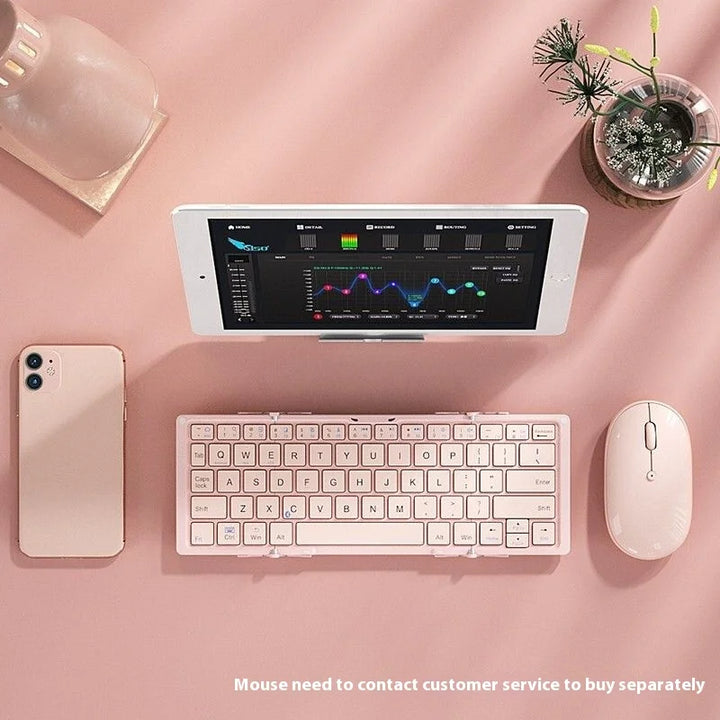 Bow Wireless Folding Keyboard Touchpad Numeric Pad Rechargeable Foldable Bluetooth Keyboard Tablet Ipad Convenient Keyboard
