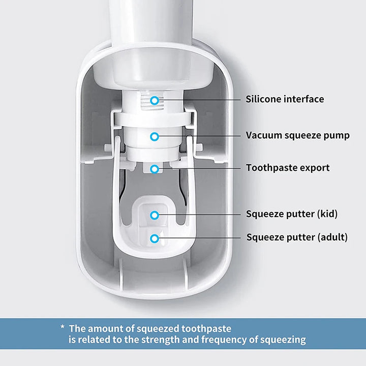 Automatic Toothpaste Dispenser Wall Mounted Toothpaste Rack Bathroom Accessories Waterproof Toothpaste Squeezer