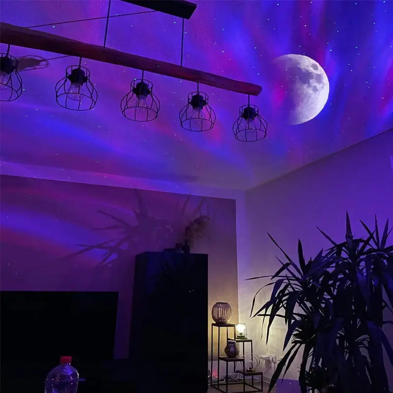 galaxy light projector with moon and stars effect