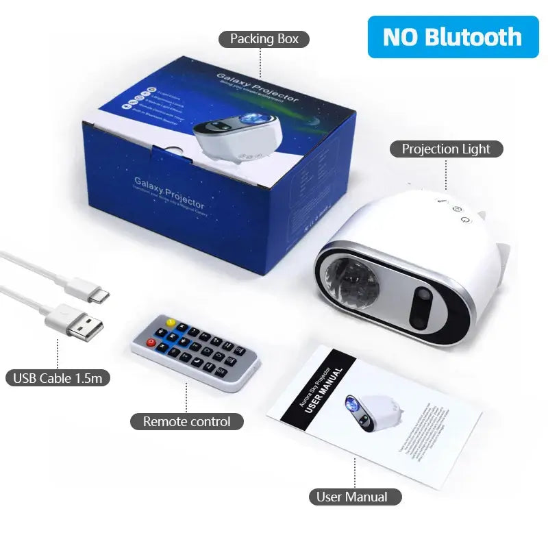 USB powered aurora light projector for bedroom