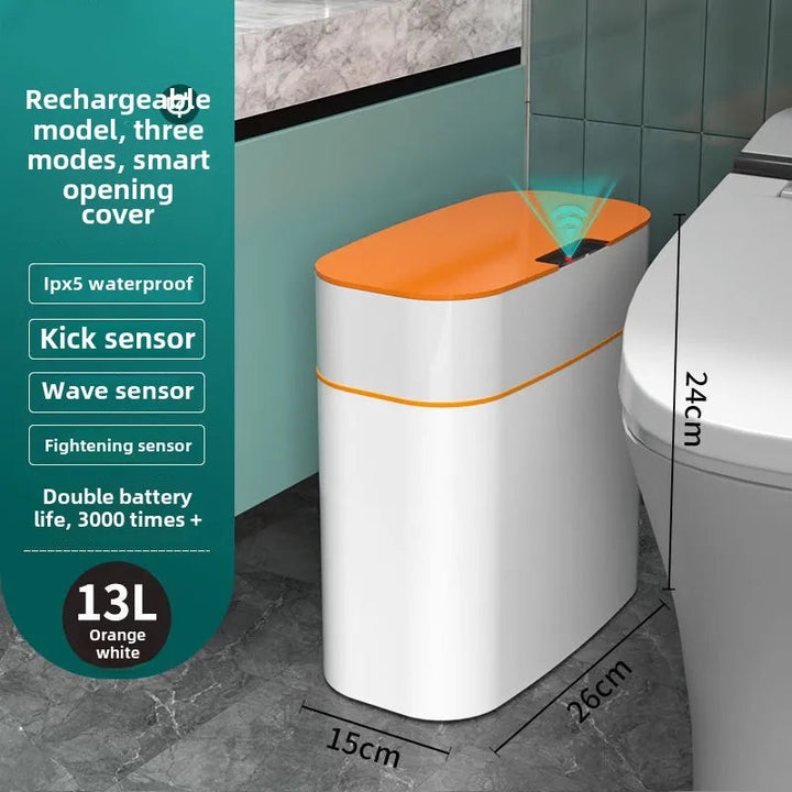 "automatic sensor trash bin for kitchen and bathroom"